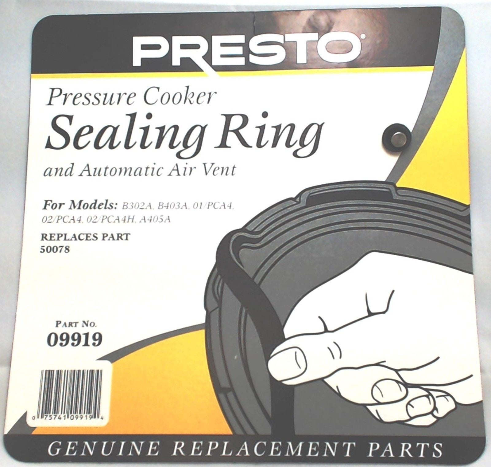 Presto Pressure Cooker Sealing Ring Gasket, 09919