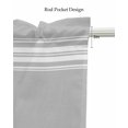 thumbnail image 5 of Faux Linen Valances for Windows Farmhouse Gray White Stripe Curtains Valance Light Filtering Rod Pocket Small Window Treatment for Kitchen Living Room Bedroom 42x12In, 5 of 6