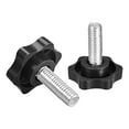 thumbnail image 3 of Clamping Screw Knob 50mm Dia Plum Hex Shaped Grips Star Knob M8 x 16mm Male Thread, 3 of 3