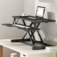 thumbnail image 3 of Height Adjustable Stand Up Desk Converter 32 Inch, Laptop Sit Stand Desk Riser for Table Tops and Home Office with Keyboard Tray, Black, 3 of 7