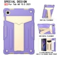 thumbnail image 2 of SaniMore Case for Samsung Galaxy Tab A8 Case 10.5" 2022 SM-X200/X205, Shockproof Silicone Backplane & Rugged PC Frame Built-in Rotating Stand Pen Holder Anti-drop Heavy Duty Protective Case, Purple, 2 of 5