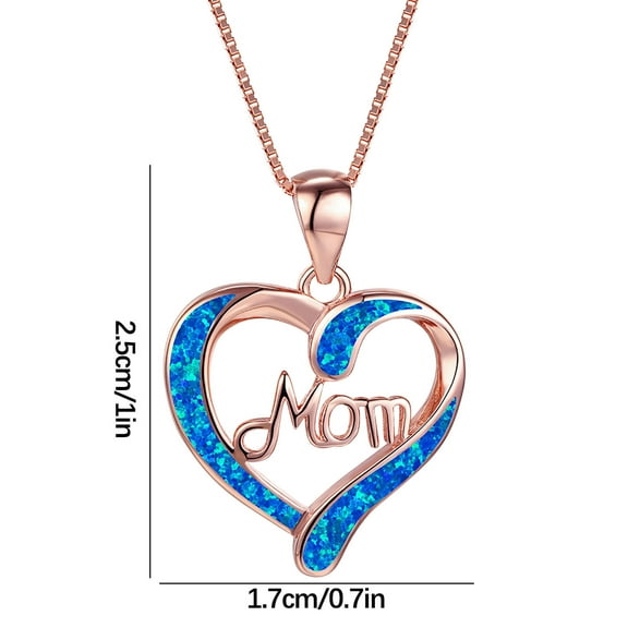 Christmas Gifts Moocorvic Necklace Christmas Gifts MOM Heart Pendant Necklace Maternal Necklace Trend Jewelry Gift For Mother