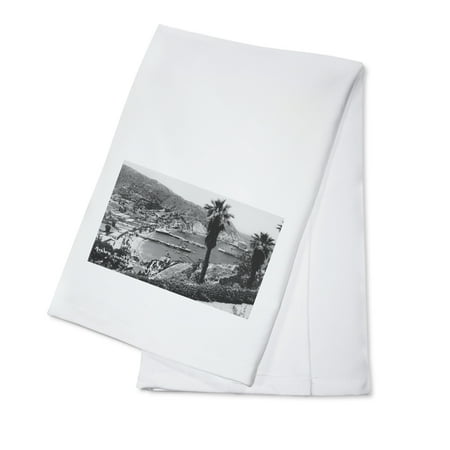 

Avalon CA Santa Catalina Island Harbor (100% Cotton Tea Towel Decorative Hand Towel Kitchen and Home)
