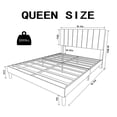 thumbnail image 6 of Sutaifuri Queen Size Velvet Upholstered Bed Frame with Tufted Headboard Platform Bed, 6 of 8