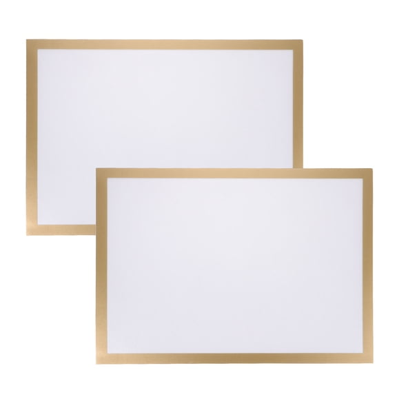 BESTYASH 2Sets Magnetic Photo Frame Golden Plastic with Stylish Design for Home Decoration