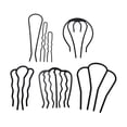 thumbnail image 1 of 7x Hair Side Combs Salon Metal Beauty Hair Styling For Girls Wedding Holiday, 1 of 5