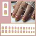 thumbnail image 1 of Clearance Short Shiny Nails In Green French Nail Art Wearable Nails 24PSC, 1 of 5