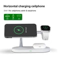 thumbnail image 4 of Station de Charge Sans Fil 3-en-1 LED en 1 avec Contrôle Tactile et Veilleuse Support de Table Réglable pour Hôtel Blanc, 4 of 9