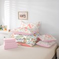 thumbnail image 6 of Catabedysis Floral ABC Print A 7-Piece Twin Bedding,Colorful Monogrammed Gifts Bedding Comforter Set,Pink Reversible For Girls, 6 of 7