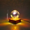 thumbnail image 4 of Muyoka Luz de noche de fuegos artificiales 3D Lámpara de mesa de bola de cristal Lámpara de mesa colorida alimentada por USB con base de madera Muyoka Hogar, 4 of 6
