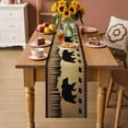 thumbnail image 3 of Bear Animal Silhouette Jungle Forest Table Runner 70 Inches Long,Kitchen Dining Tablerunners Retro Brown Gradient Linen Table Runners Dresser Scarves for Home Dinner Wedding Holiday Party Decor, 3 of 9