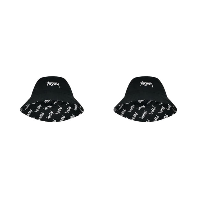Sonducket Protector solar y gorro de prevención de caídas para actividades al aire libre Cómodo algodón Sombrero de pescador blanco Sombrero negro Talla única 2piezas
