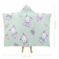 thumbnail image 7 of Pochacco Hooded Blanket Poncho, Wearable Hooded Blanket Cozy Soft Warm Plush Fleece Blanket for Adult Women Men, 7 of 7