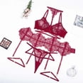 thumbnail image 1 of Conjunto de ropa interior sexy de estilo europeo y americano con cuello de encaje y perspectiva para discoteca, 1 of 6