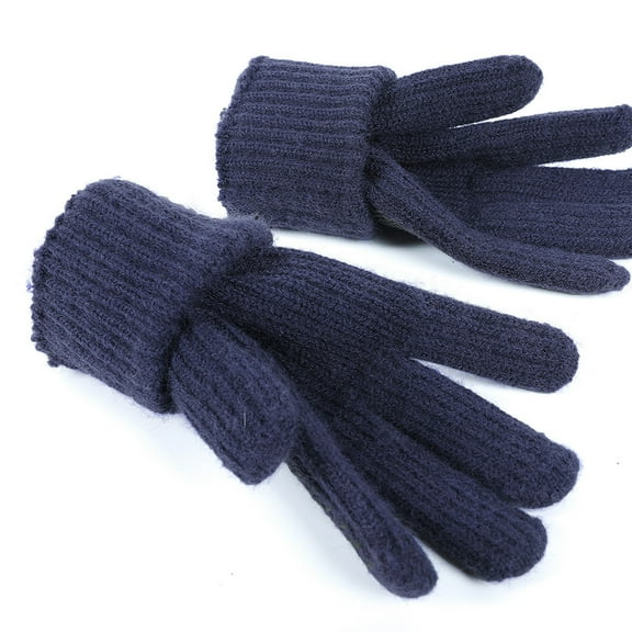 Kilaqueen Knit Warm Gloves for Men Women Casual Solid Color Antislip Winter Gloves Running Driving Hiking Thermal Gloves for Cold Weather