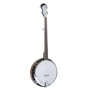 Five String Banjo Nickel Plated Armrest Coated Copper Alloy Round Mahogany Resonator Stringed Musical Instrument