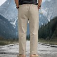 thumbnail image 6 of XIAOCHA Drawstring Waist Pants for Men Casual Everyday Relaxed Fit Baggy Trousers, 6 of 7