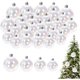 thumbnail image 1 of Bolas de Navidad transparentes, 30 unidades, 1,2/1,6/2/2,4 pulgadas, irrompibles, de plástico transparente, brillantes, iridiscentes, para decoraciones de árboles de fiestas navideñas, 1 of 7