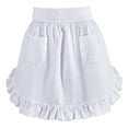 thumbnail image 6 of RENACLIPY White Waist Apron Polyester Ruffled Design Pockets for Festival Cooking, 6 of 8
