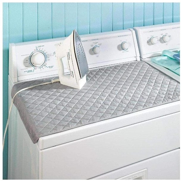 Portable Ironing Mat Thickened Heat Resistant Ironing Pad Cover for Washer, Dryer, Table Top, Countertop, Small Ironing Board