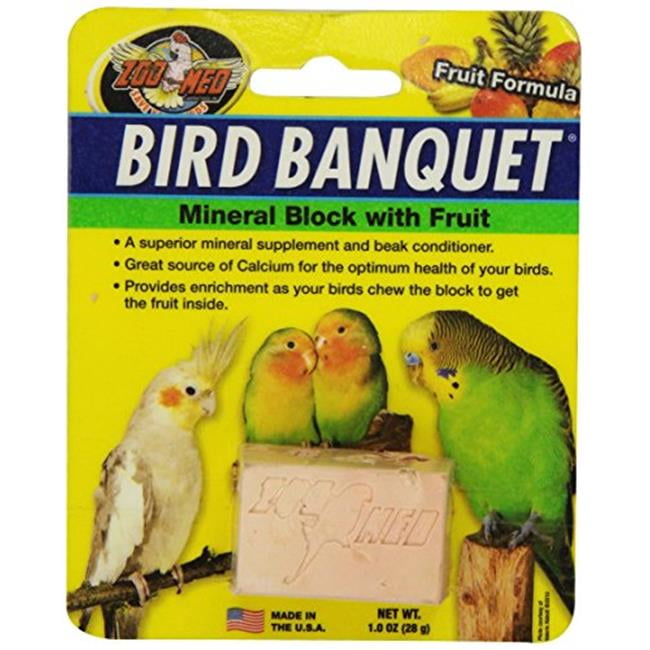 Zoo 976619 1 oz Bird Banquet Fruit Mineral Block - Small