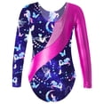 thumbnail image 3 of MSemis Kids Girls Gymnastics Dancewear Sparkly Long Sleeves Leotards, 3 of 6