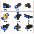 thumbnail image 2 of Conector de tubo neumático, accesorios rápidos de aire, manguera de empuje de agua de plástico de 4mm, 6mm, 8mm, 10mm, 12mm, conectores PV PE PU PY, 2 of 5