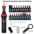 thumbnail image 7 of Torque Screwdriver 10-80 In.Lb, Inch Pound Torque Screwdriver Set with 1/4" Bit Holder, Flat, Hex, Torx and Philips Bits,Suitable for DIY Bicycle Maintenance, Pecision Tool,Mechanical, 7 of 7