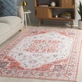 thumbnail image 3 of SAFAVIEH Tucson Luvina Oriental Machine Washable Area Rug, Rust/Ivory, 9' x 12', 3 of 13