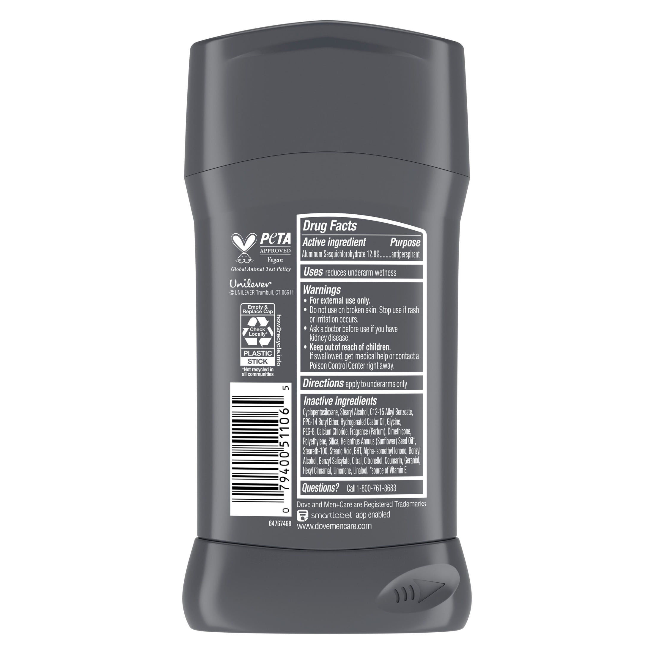 Dove Men+Care Antiperspirant Deodorant For A Long-Lasting Aqua Scent Cool Fresh With 72H Protection ,2.6 oz