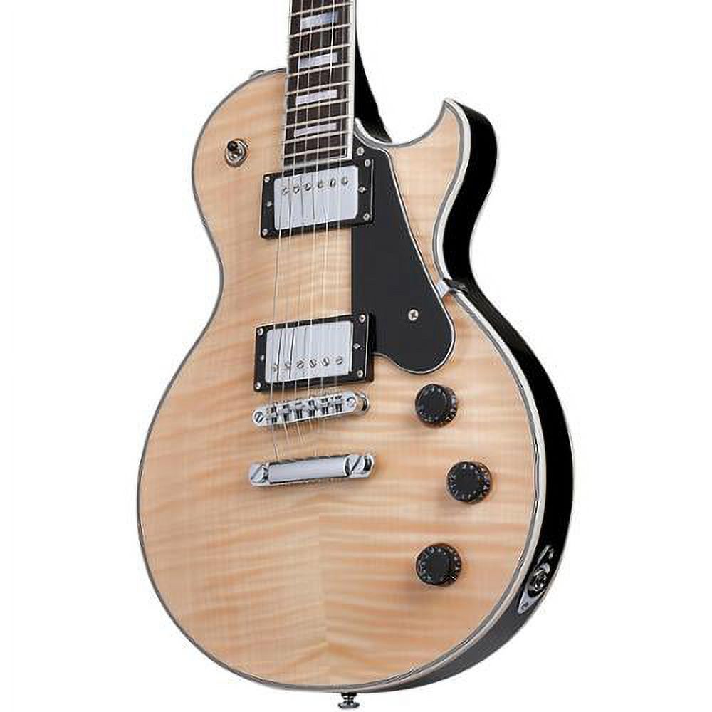 Schecter Solo-II Custom Singlecut Electric Guitat - Gloss Natural w/Black Back