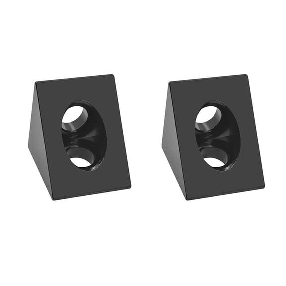 90 Degree Angle Bracket Connector for CNC & 3D Printer DIY V-Slot Black Corner for 2020 Aluminum Profile 2Pcs