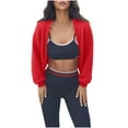 thumbnail image 6 of Women's Shrug Cardigan 2025 Fall Winter Long Sleeve Open Front Crop Sweater Basic Drop Shoulder Bolero Cardigans, 6 of 6