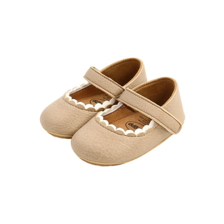 

hirigin Newborn Princess Shoes Toddler Prewalker with Hook and Loop