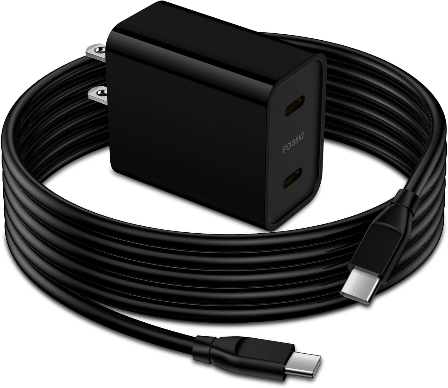 RGHJAR-35W Dual Port USB C Fast Charger Block for Samsung Galaxy S26 Ultra S26+ S26 S25 FE S24 S23 S22 S21 A36 A56 A17 A16 5G A15 A14, Pixel 10a 9 Pro XL Fold 8a 7 Pro, Type C Power Adapter 6FT USB C