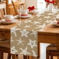 thumbnail image 5 of Beige Brown Starfish Coastal Table Runner 72 Inches, Nautical Summer Ocean Abstract Art Bed Runner Dresser Scarves Tabletop for Indoor Outdoor Parties/Ceremony/Banquet, 18" x 72", 5 of 9