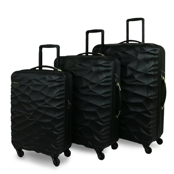 Set de 3 Maletas Rigidas 4 Ruedas Pianeta MRAD Negro