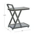 thumbnail image 5 of Powell Radnor 2-Tier Rolling Bar Cart, Gray/White, 5 of 8