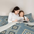 thumbnail image 4 of Erosebridal Aztec Aesthetic Twin Comforter Sets, Blue Beige Bedding Set, Gray Reversible 2-Piece, 1 Comforter and 1 Pillowcase, 4 of 6