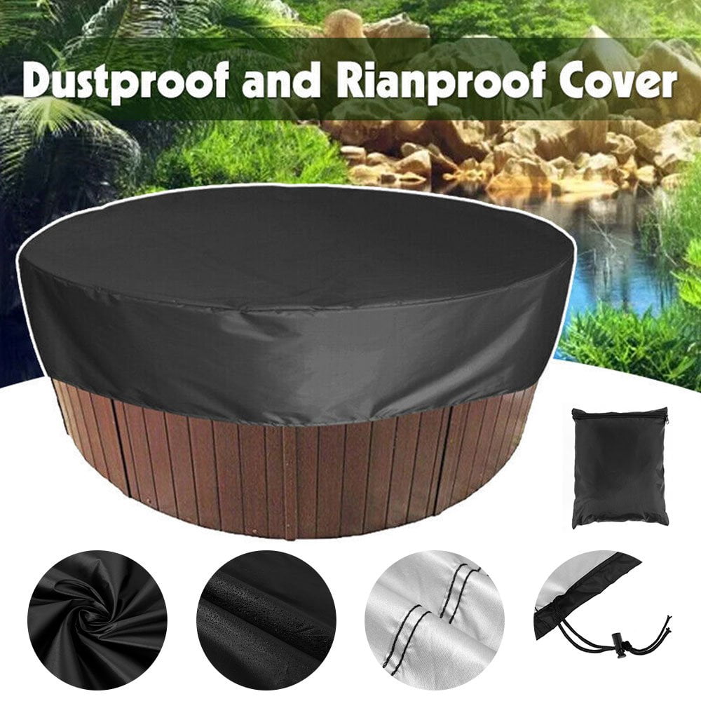 CNKOO Housse de Spa, Protecteur de Hot Tub, Housse d'Extérieur Anti-UV, Résistante aux Intempéries, Grande Taille