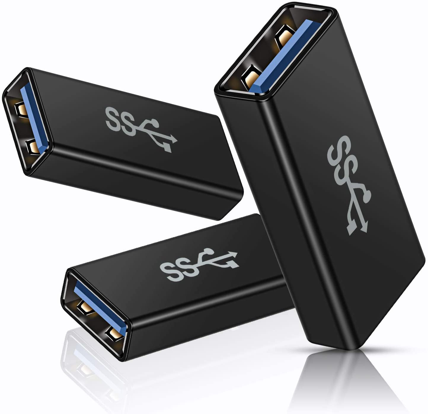 Basesailor usb female to female adapter 3 pack usb 3 0 female to