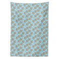 thumbnail image 2 of Flowers Tablecloth, Gerbera Transvaal Daisy Flowers Along Plumage Shaped Soft Leaves, Rectangle Satin Table Cover Accent for Dining Room and Kitchen, 60" X 90", Pale Azure Blue and Sepia, by Ambesonne, 2 of 2