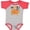 Baseball Heather and Red, variant on Inktastic I'm One Pizza Birthday Party Boys or Girls Baby Bodysuit