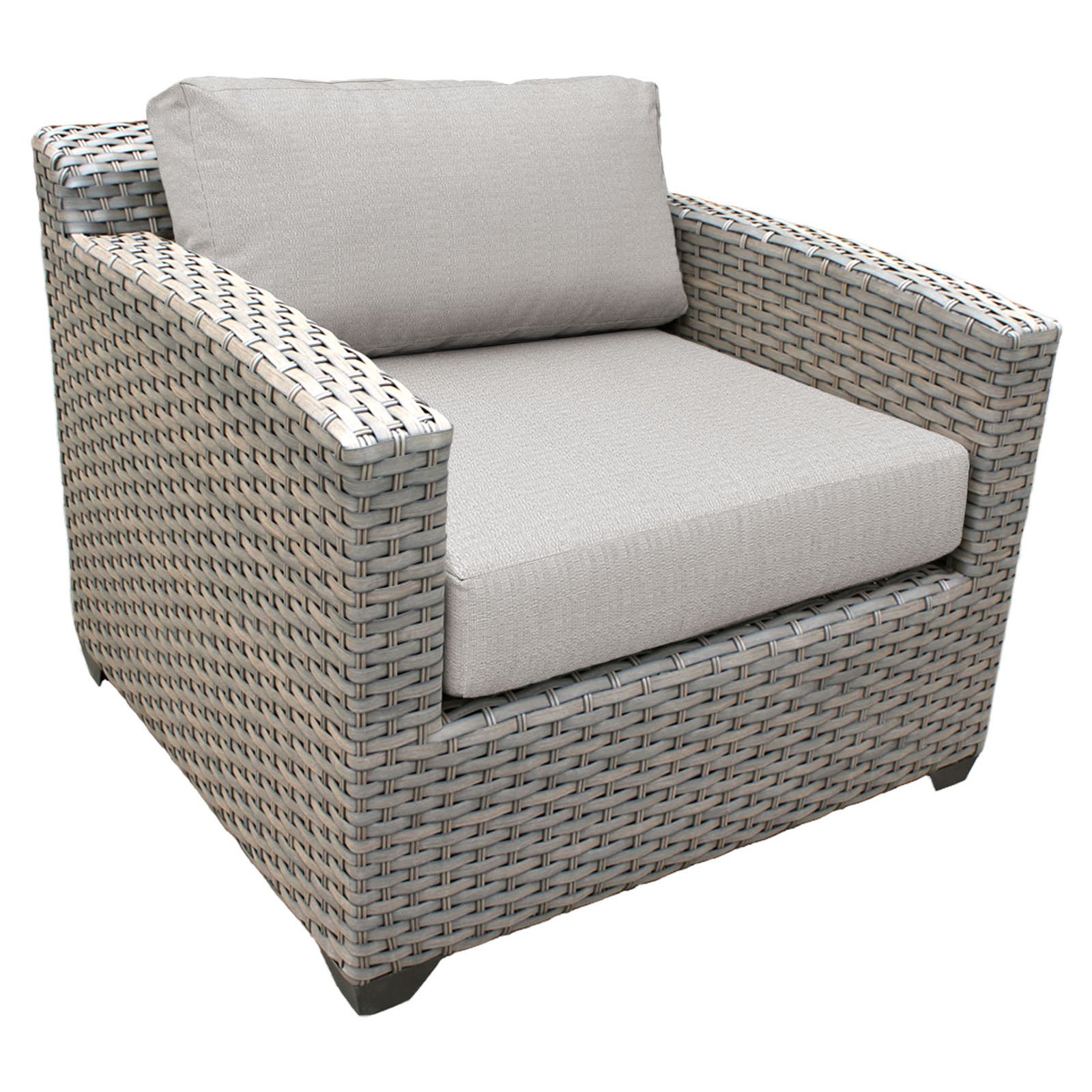TK Classics Florence Wicker Outdoor Club Chair - Set of 2 Cushion Covers - image 1 of 2