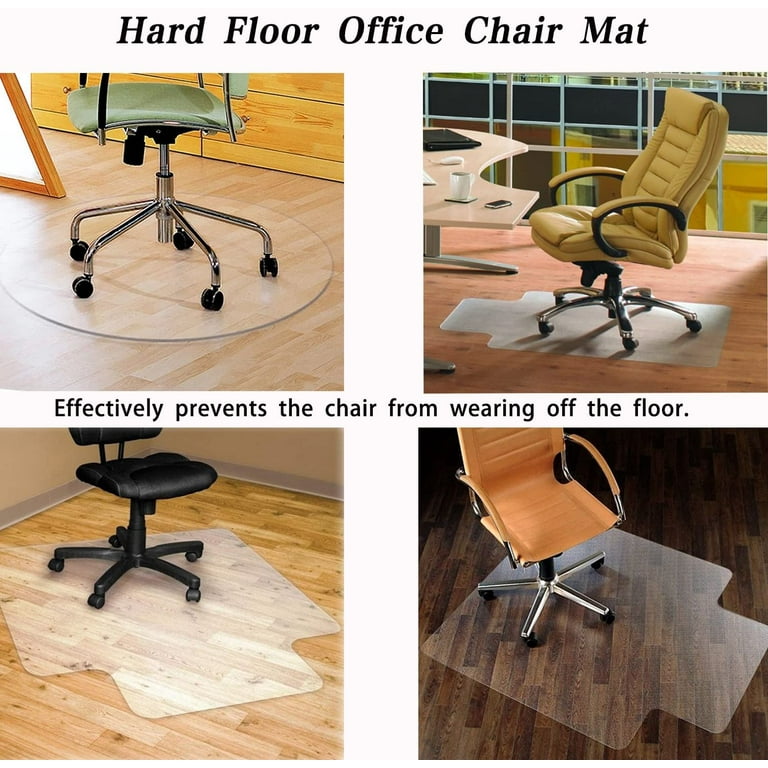 Freelung Office Chair Mat for Hard Wood Floors 48 inchx30 inch in Heavy Duty Floor Protector Clear Mat, Size: 48 x 30