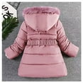 thumbnail image 4 of Toimothcn Toddler Girls Puffer Jacket Simple Solid Color Long Sleeve Hooded Down Jacket Hooded Thickened Warm Loose Fit Zipper Up Winter Coat Comfy Girls Clothing, 4 of 4