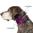 thumbnail image 2 of Buckle-Down Pet Collar, Dog Collar Plastic Buckle, Giraffe Spots Black Fuchsia, 20 to 31 Inches 1.5 Inch Wide, 2 of 8