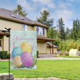 thumbnail image 2 of Watercolor Spring Floral Eggs Farmhouse Garden Flags Happy Easter Day Yard Flags Irish Holiday Outdoor Flags 12×18 in Burlap Small Yard Decoration, 2 of 4