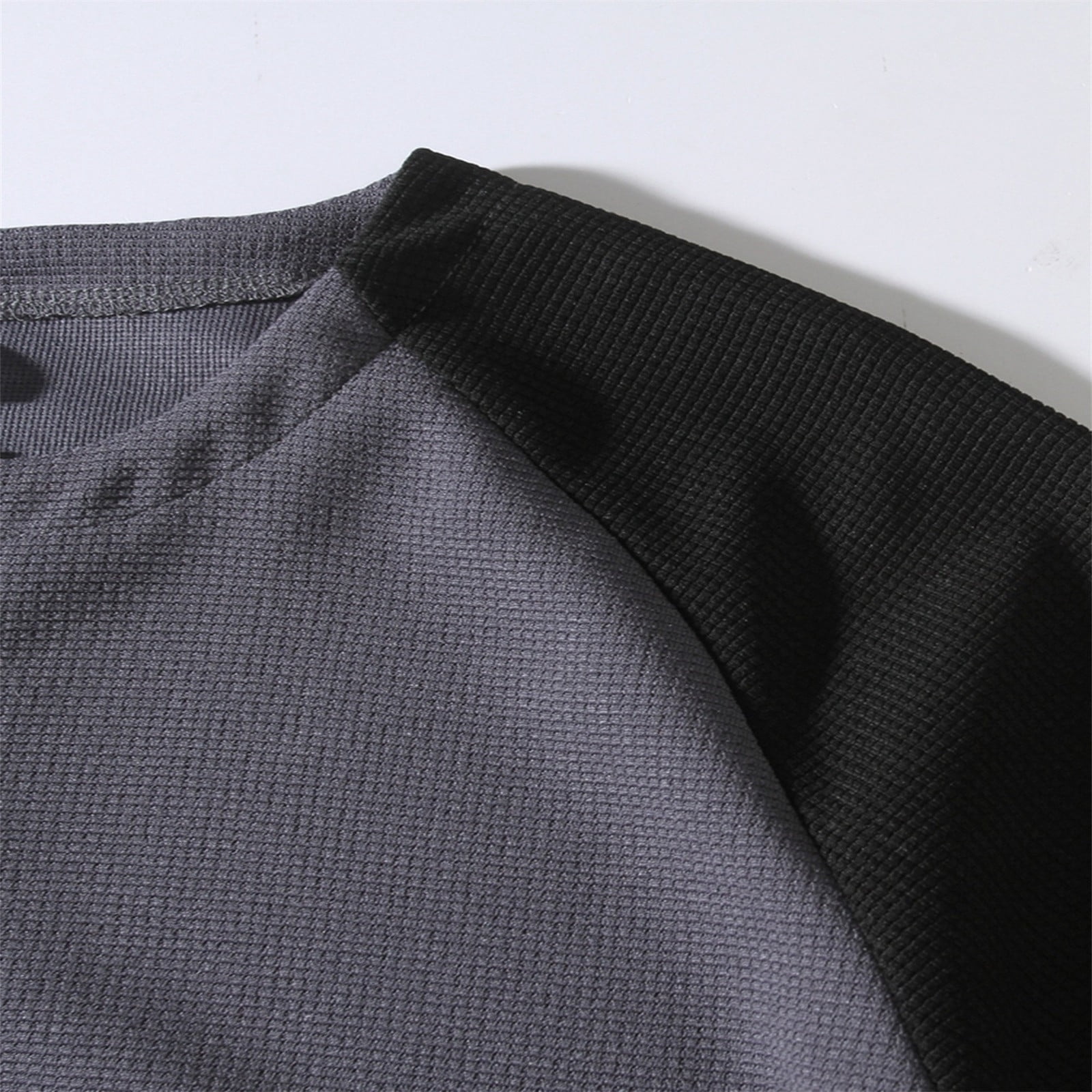 KHONTS Fall Henley Shirts for Men Long Sleeve Baseball T-Shirts Casual Sport Athletic Tee Tops Grey XXL