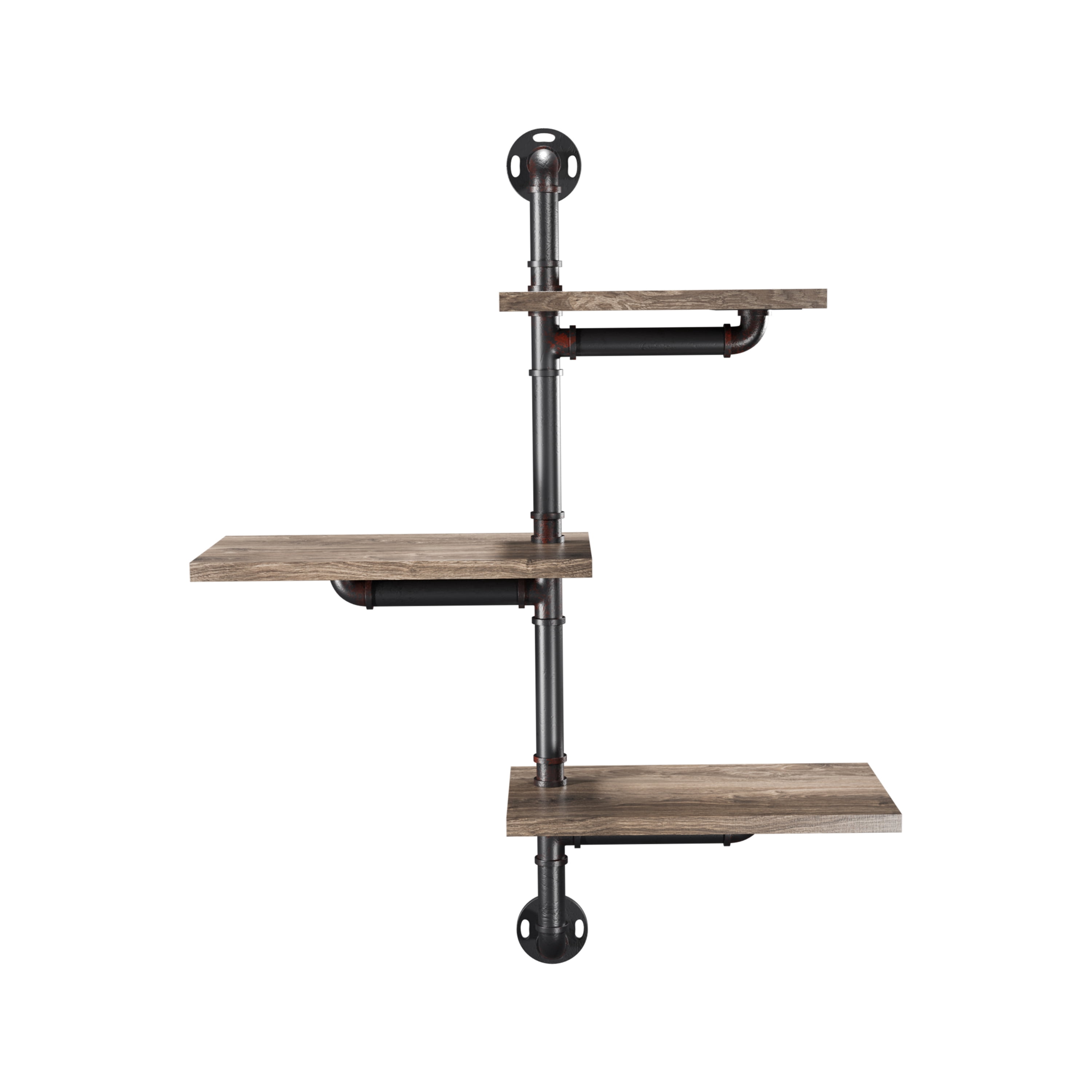 Furniture of America Austin 3-Tier Wall Shelf, Natural Tone